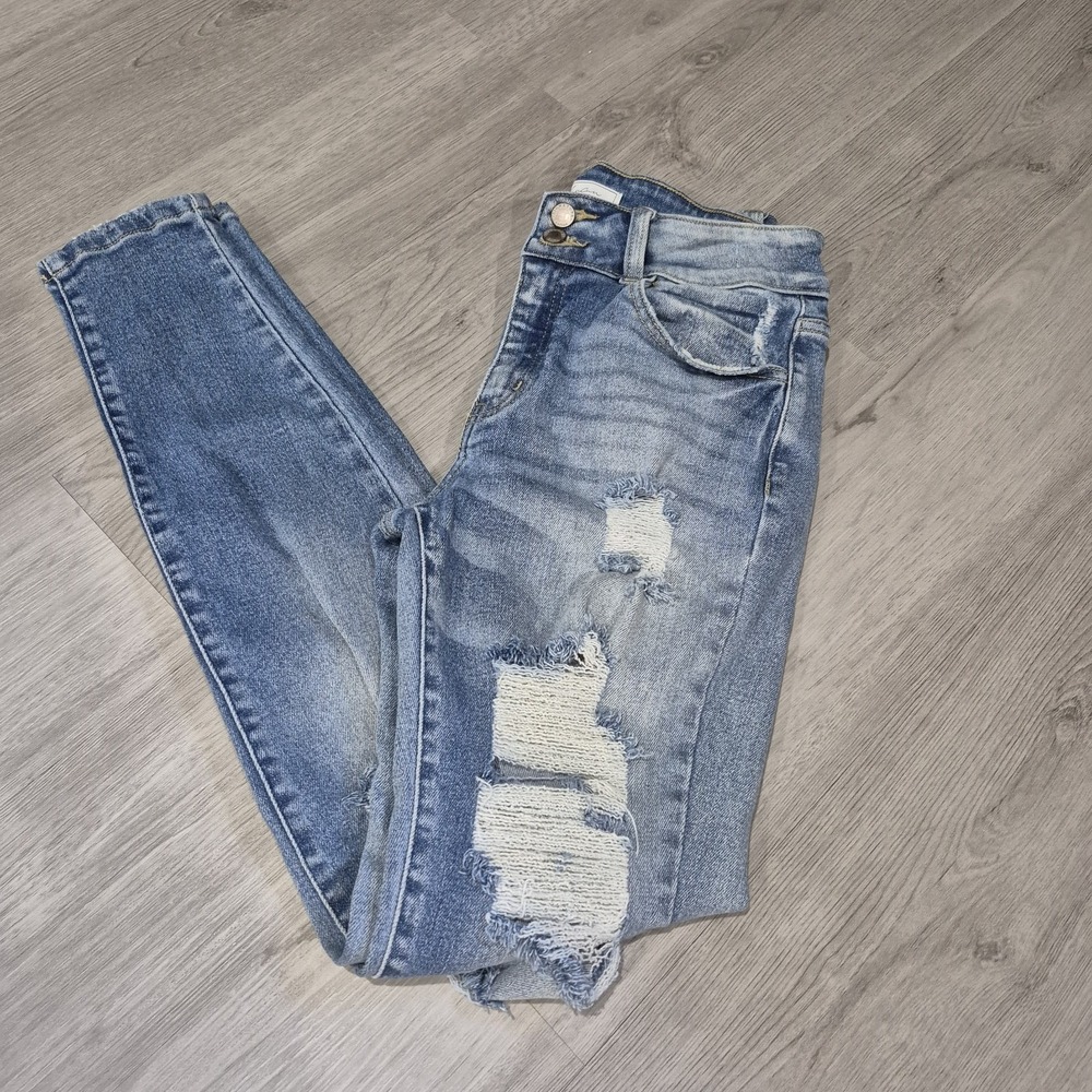 KanCan Signature Jeans Womens‎ 29 High Rise Skinny Destroyed Grunge Stretch